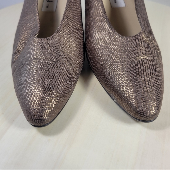 Proxy Vintage Bronze Heels Womens Size 12 N Made In Spain - Picture 9 of 11